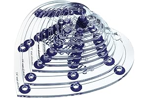 Heart Quilting Templates - Set of 8 Non-Slip Acrylic Quilt Templates