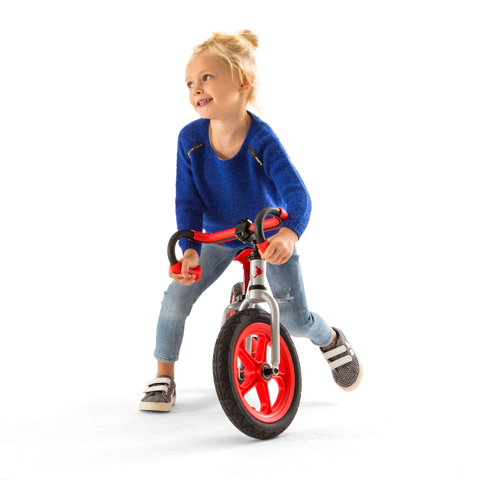 Chillafish CPFX01RED Fixie, rower biegowy z hamulcem, czerwony, od 2 do 5 lat