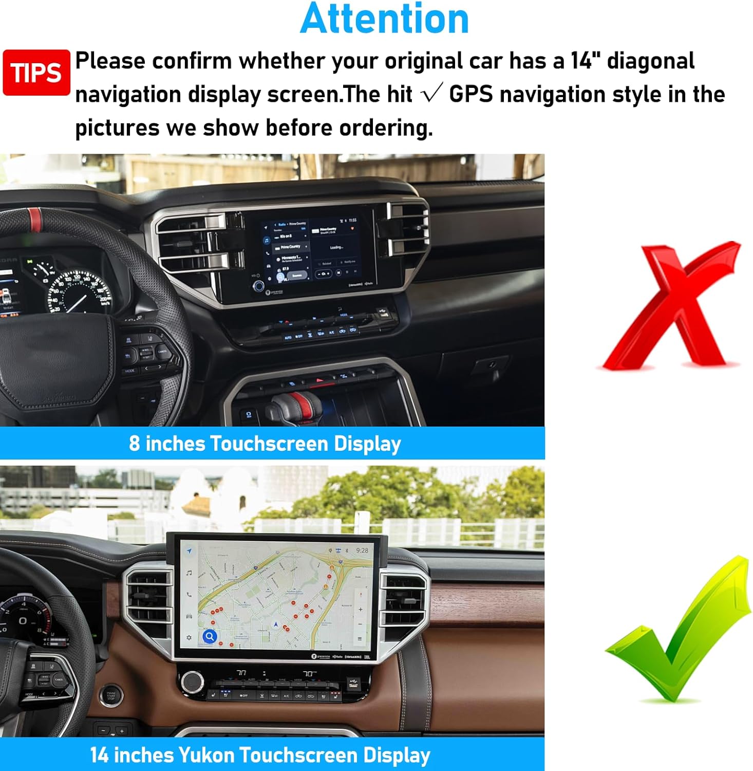 Compatible with Toyota Tundra Screen Phone Holder 2022-2024,3rd Gen Tundra/Sequoia Phone Mount Magnetic Navigation Bracket Anti-Shake,360 Degree Rotation Sequoia Screen Cell Mount(14in)