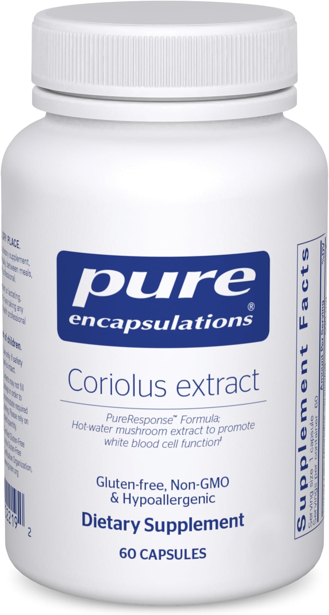 Pure Encapsulations Coriolus Extract | Promotes White Blood Cell Function* | 60 Capsules
