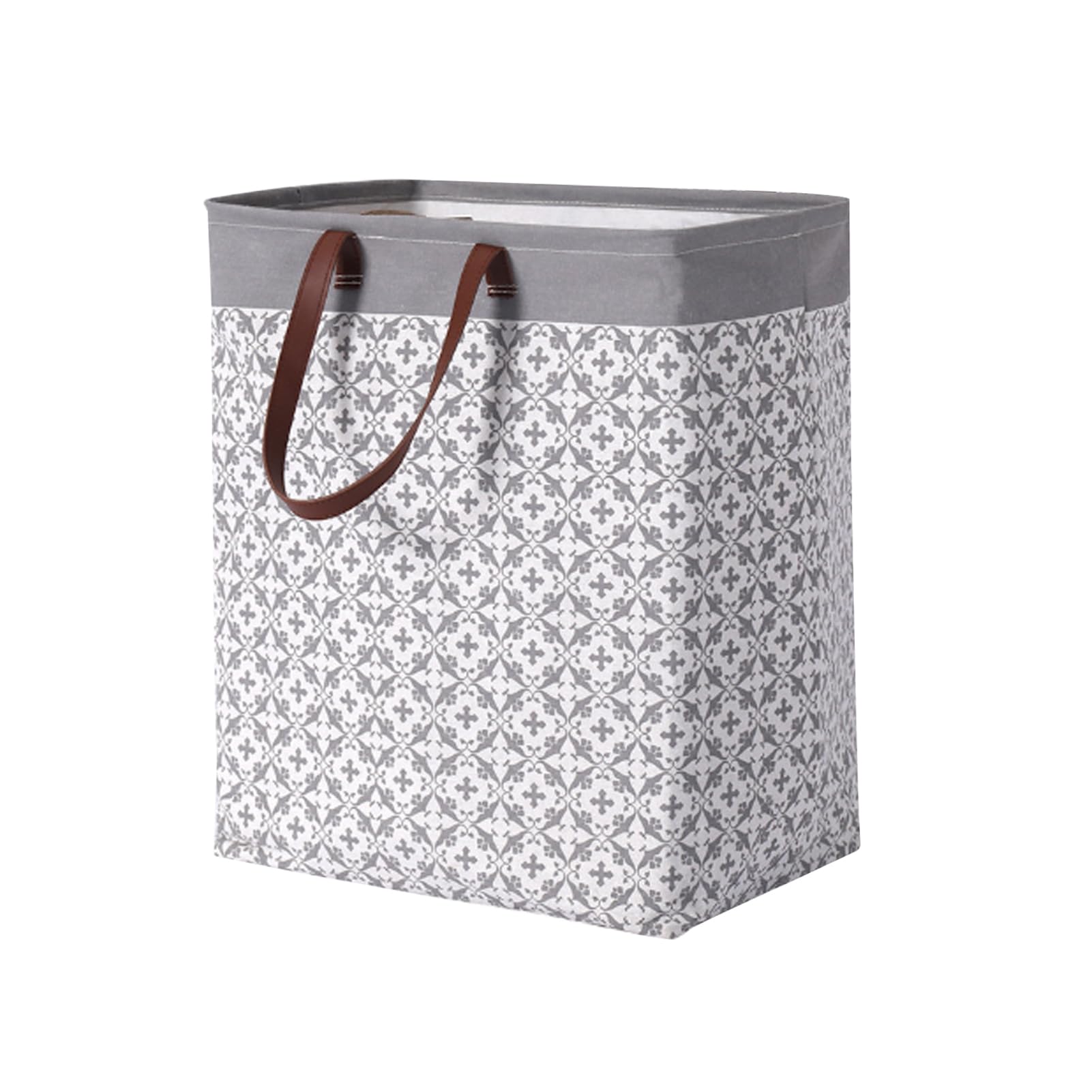 Beauenty 60L Laundry Basket with Handles, Inner Waterproof Laundry Hamper for Clothes Toys, Foldable Basket (A)