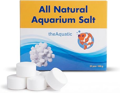Premium Aquarium Salt, Aquarium Salt Freshwater Tablets for Aquarium Water Treatments Essential Supplies 20 Tablets