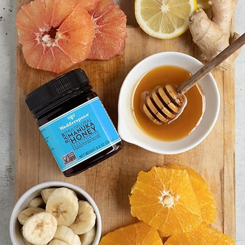 Miniatura 7 de Wedderspoon On The Go Raw Premium Manuka Miel KFactor 16, sin pasteurizar, genuina miel de Nueva Zelanda, multifuncional, súper-alimento sin OMG