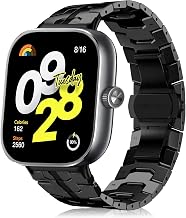 Band Compatible with Xiaomi Redmi Watch 6/5/4 / Xiaomi Smart Band 9 Pro/8 Pro/Xiaomi Mi Band 9 Pro/8 Pro, High-Quality Stainless Steel Metal Band, Replacement Belt, Replacement Band
