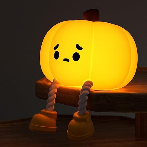 Miniatura 9 de Luz nocturna de calabaza personalizada para niños, estética, genial, raro, cosas lindas, regalo kawaii, lámpara de noche para bebé, decoración de