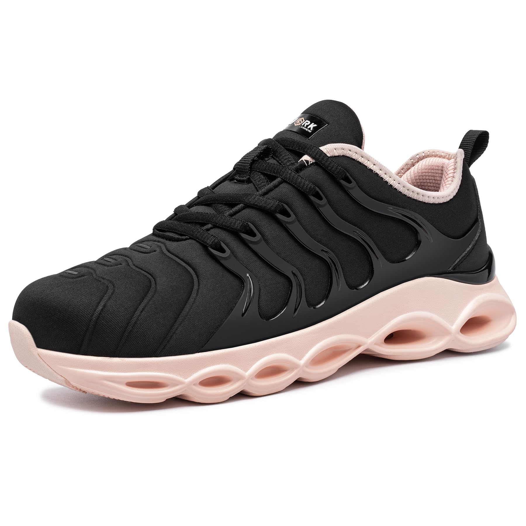 LARNMERN Chaussures de Sécurité Femme Légères Embout Acier Respirantes Basket Poudre Noire 40 EU