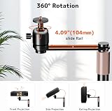 PUTORSEN Supporto per proiettore, Altezza Regolabile 92,4-123,4 cm con Rotazione ad Angolo di 360°, Supporta Fino a 5 kg, compatibile con proiettori, fotocamere e webcam per casa, ufficio e uso estern - 4