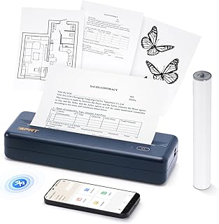 iDPRT Impresora térmica portátil MT890 A4, color azul