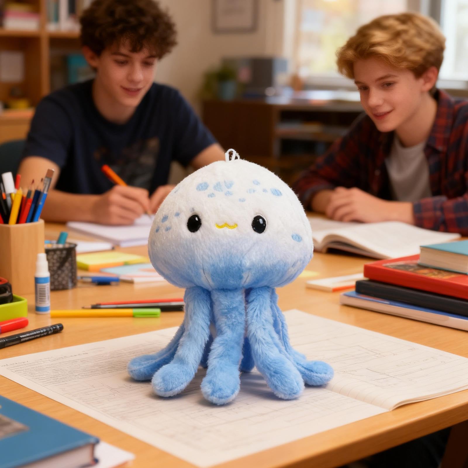 Generico Peluche Medusa,Simpatico Peluche Animale Marino | Giocattoli Medusa per Bambini,Per San Compleanno Divano Camera Auto Bambini Adulti Ragazze Ragazzi Fidanzata