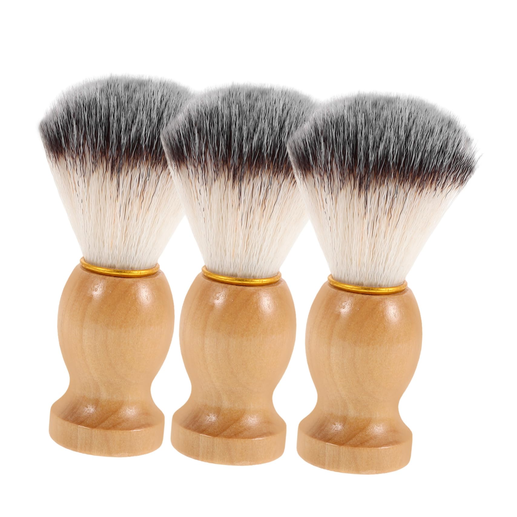 WOFASHPURET 3pcs Brush for Daily Grooming Handheld Portable Shaving Accessory with Soft Bristles Gentle Skin for Comfortable Grooming Experience for Mens Beauty Needs