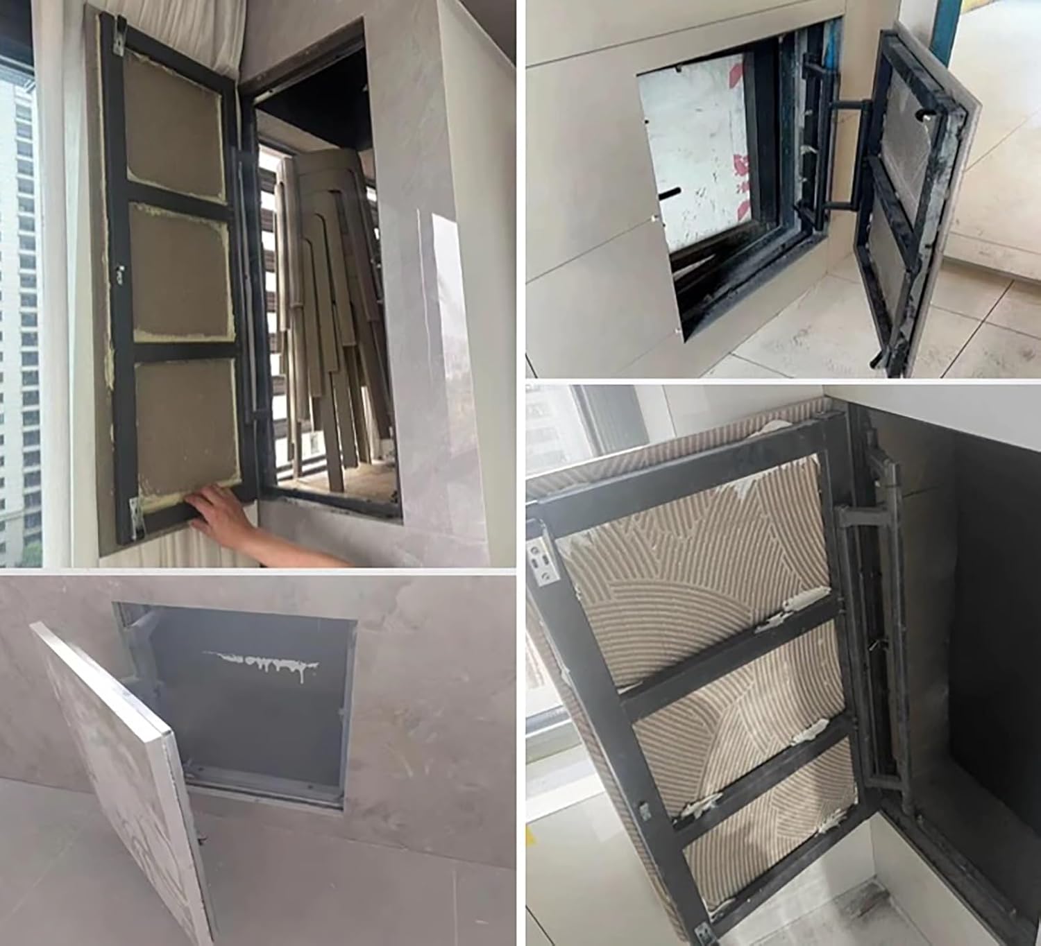 Concealed Access Panel - Tileable Steel Frame 12x30 Inch for Plumbing & Electrical, Drywall Inspection Hatch, Durable Wall Cover, Easy Installation (30x75cm)