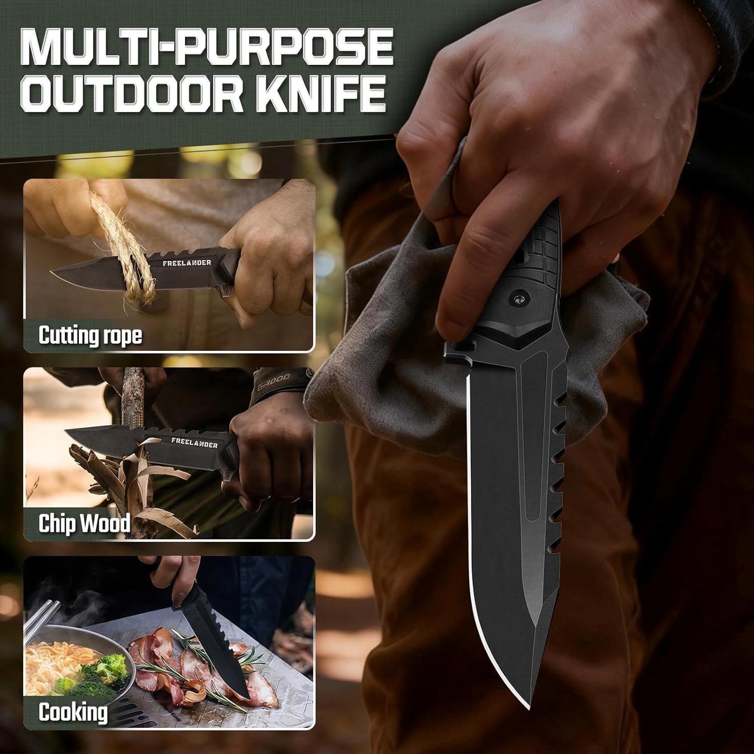 Freelander Outdoor Knife Bundle With Japanese Machete
