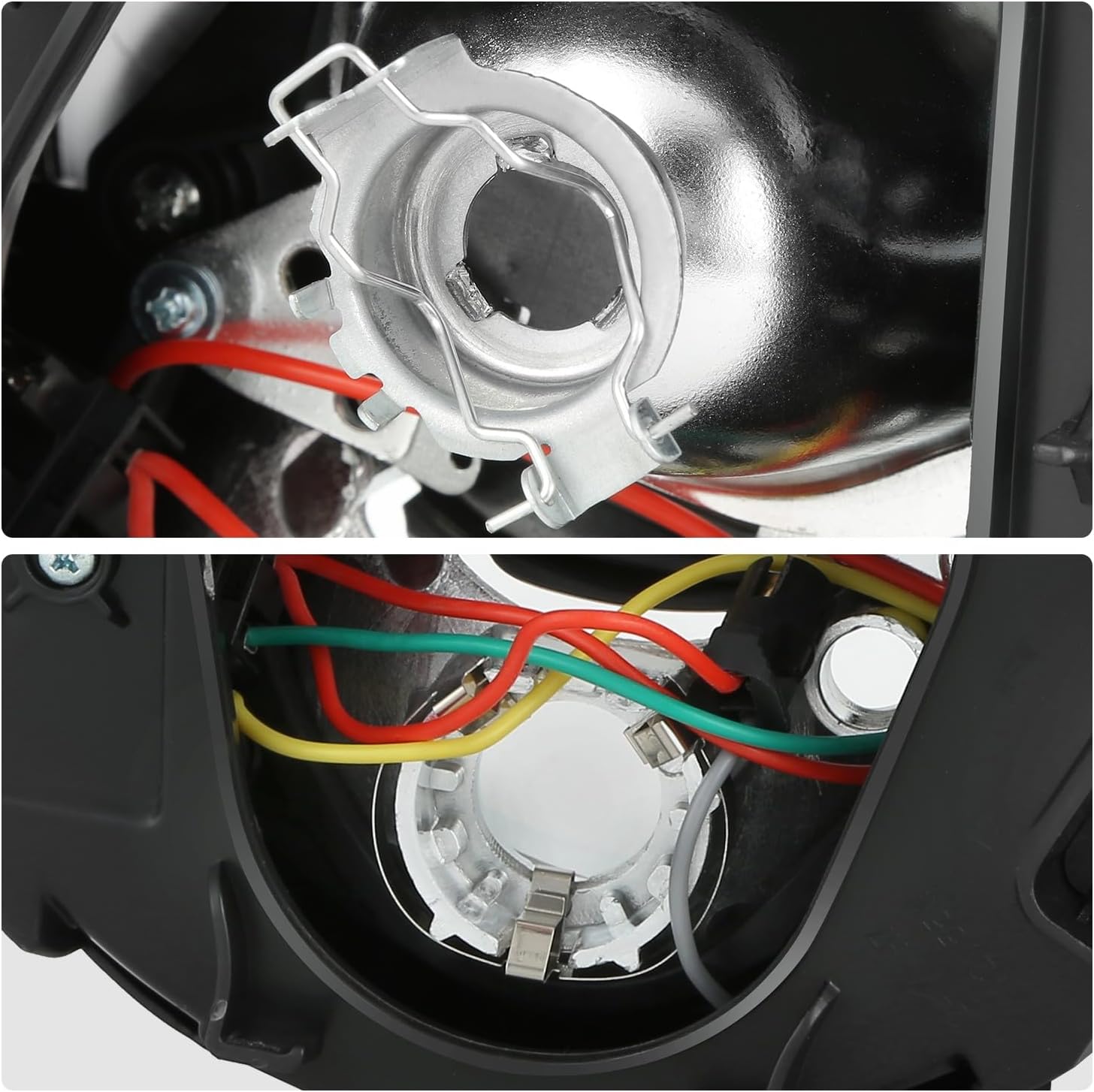 DNA MOTORING Left Projector Headlight Assembly Compatible With VW Beetle 2006-2010, Chrome/Clear Lens, VW2518109, OEM-HL-0337-L