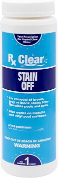 Rx Clear Stain Off | Pool Surface Stain Remover | 1-Pound Bottles | 1 Pack