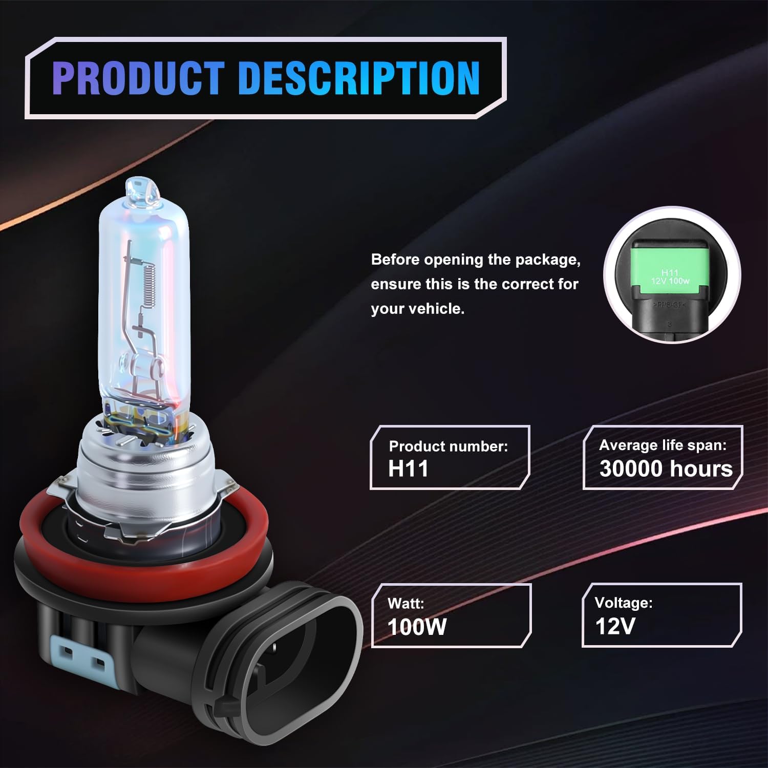 Upgraded Halogen Headlight Bulbs 2019-2020 for Ford Fusion Headlight Bulbs H9 High Beam and H11 Low Beam, Performance 5500K White 300% Brightness 4PCS