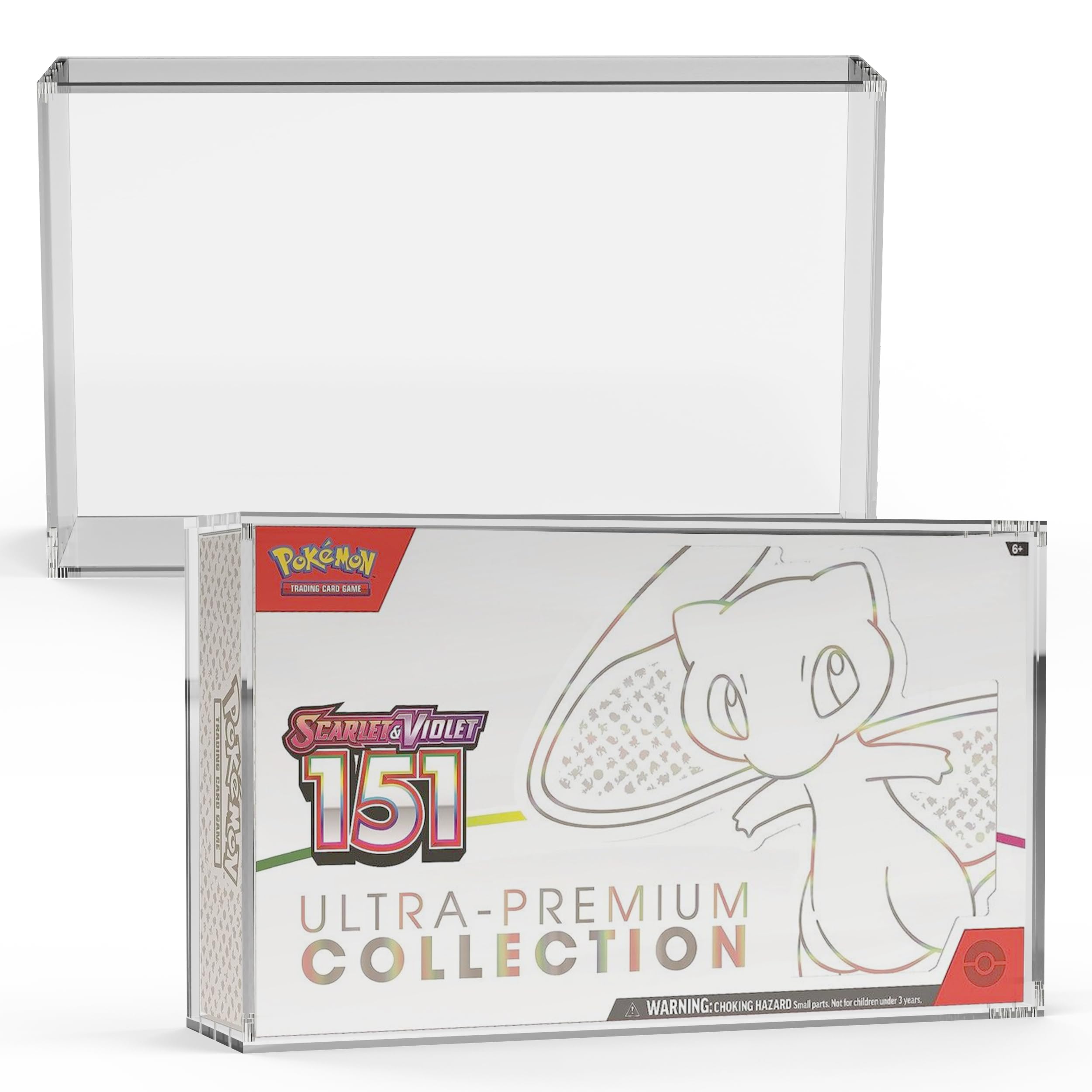 EVORETRO Display Case Acrylic Storage Box for Pokemon Scarlet and Violet 151 Ultra Premium Collection Pack of 1 Protective Dustproof UV Resistant Display Case