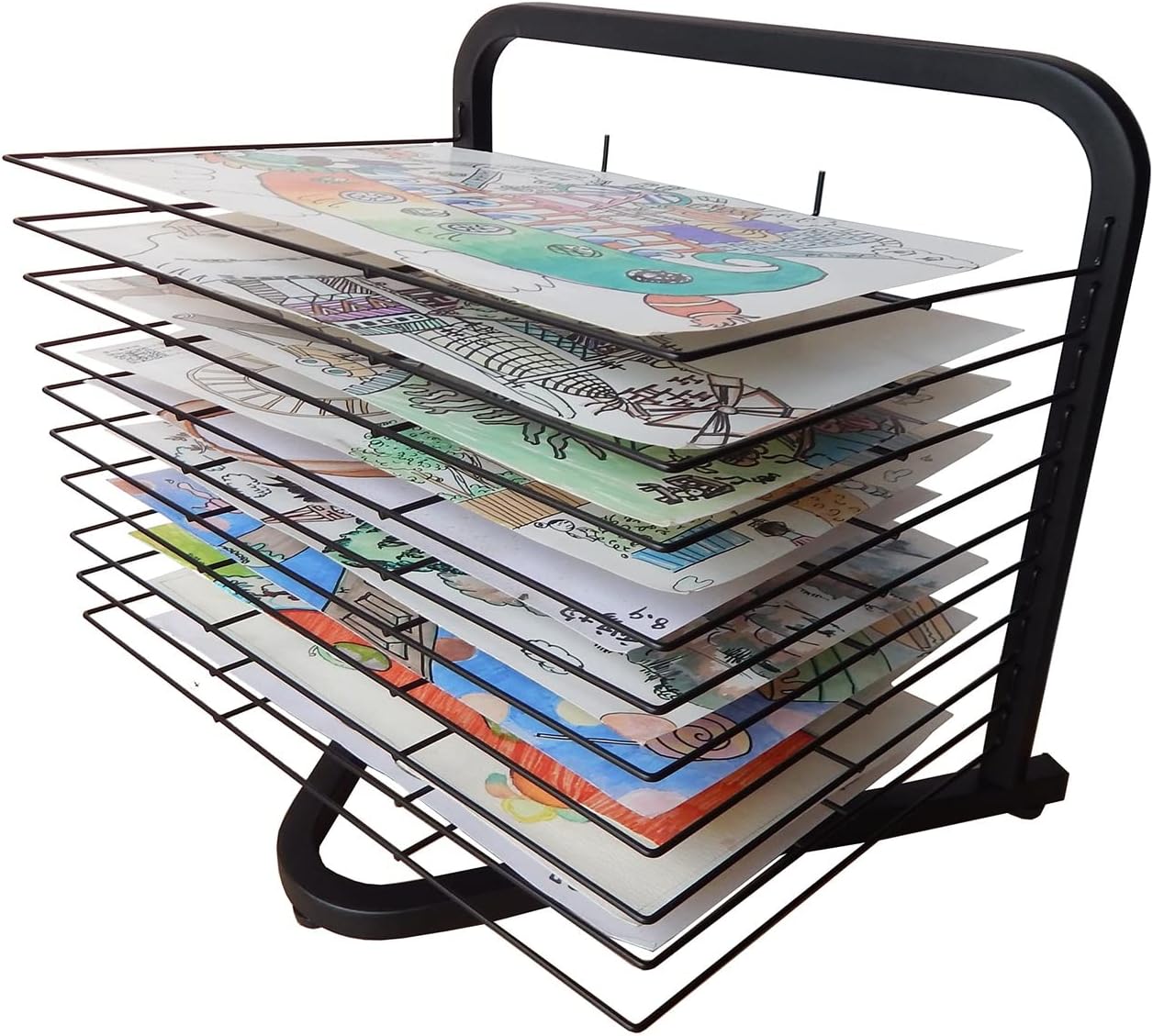 Table Top Art Drying Rack for Classroom, Art Studio, Shelves, Art Organizer for Kids, Art Studio Organization and Storage, Artwork Storage, Craft Room,C