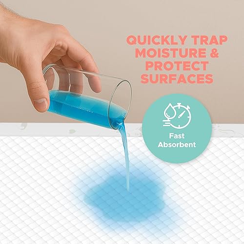 Miniatura 4 de Cambiadores desechables para bebé (paquete de 50) cambiador de bebé súper suave y ultra absorbente, cambiador de pañales a prueba de fugas para