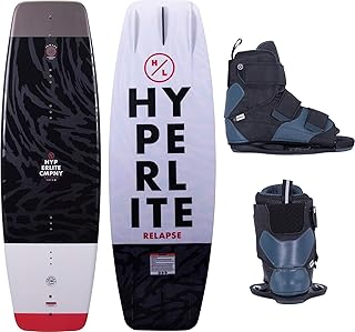 Hyperlite Relapse Mens Wakeboard 136 W/Formula Bindings Black/White (7-10.5)