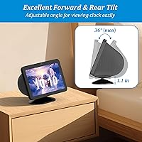 Vista 3 de PlusAcc Soporte para modelos de iPhone y Show 8 (3ª generación), soporte de inclinación ajustable, accesorios de soporte de mesa, base Negro