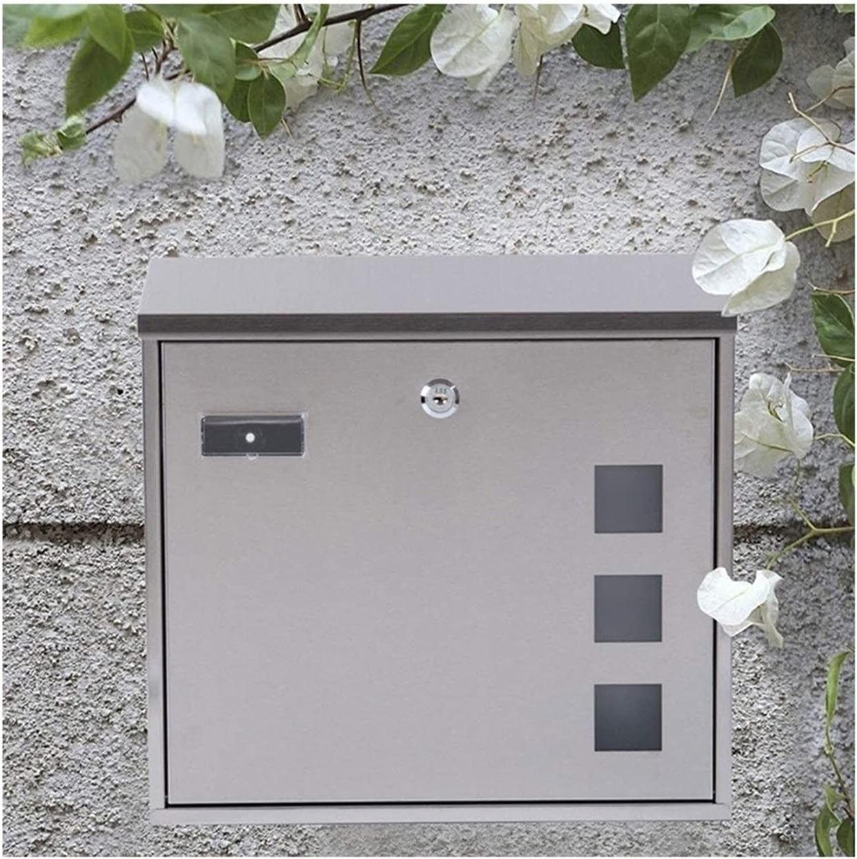 Wall Mounted Mailboxes for Outside,Mailboxes for Outside Wall Mount,Mailboxes & Accessories, Letterbox Posts Wall Mount Mailboxes Mail Drop Collection Boxes Lockers Less Steel Mailbox Covers