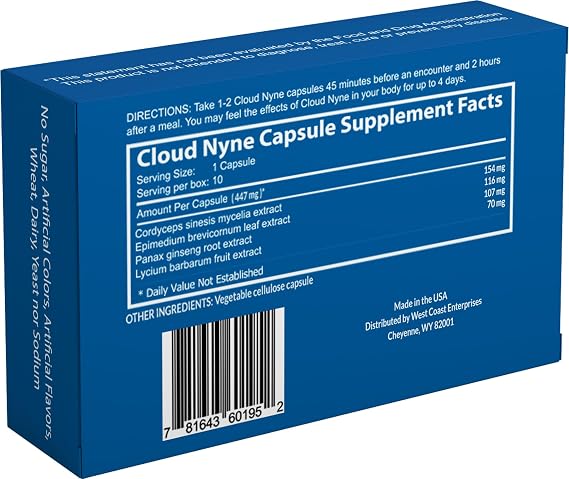 Cloud NYNE - Ride The High of The Best Natural Male Stimulant On The Market - Introductory Offer (10 Pack)