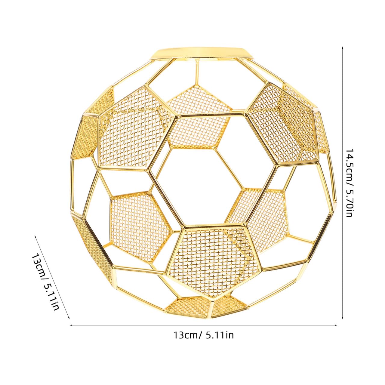 IWOWHERO Football Lampshade Hollow Out Metal Pendant Light Shade 5.1X5.1 Inch Soccer Shape Lamp Cover for Home Bar Kitchen Corridor Decoration - Image 3