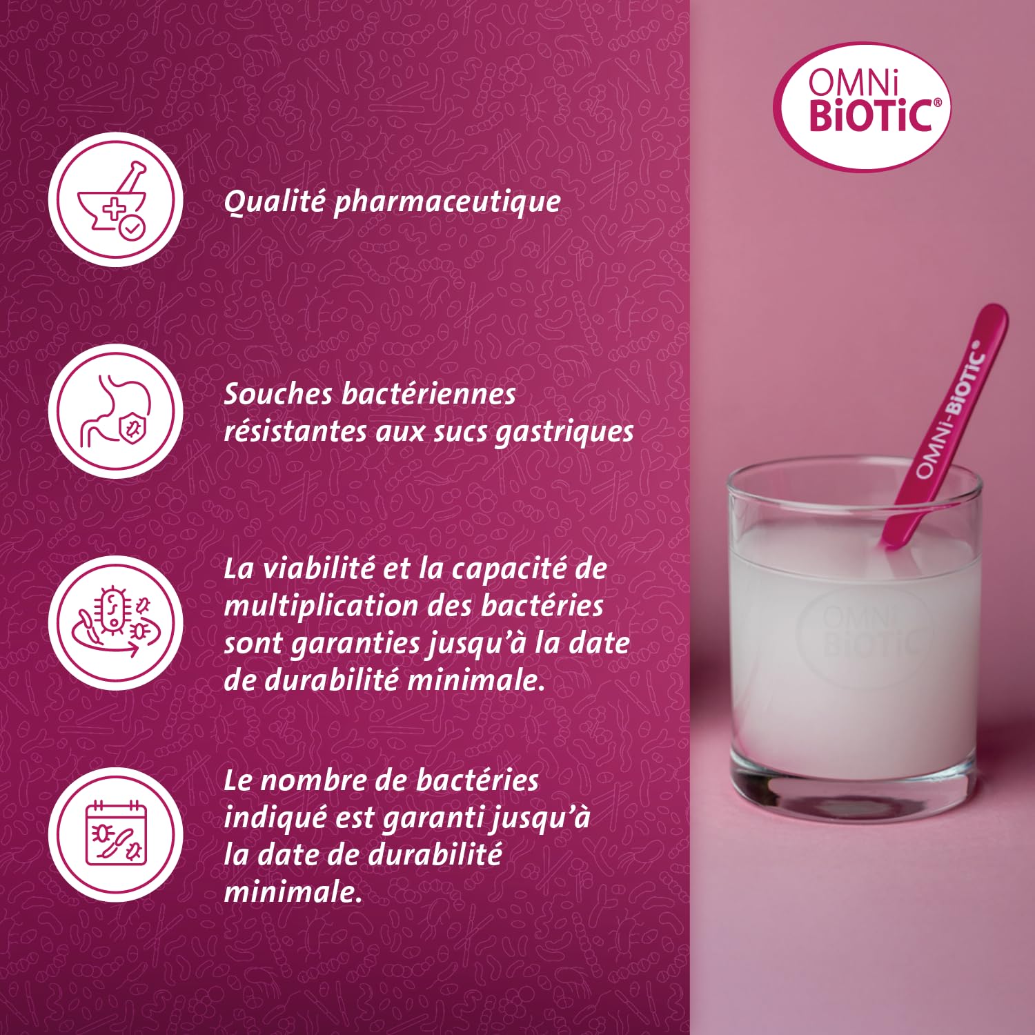 OMNi-BiOTiC 10 AAD | Probiotique | Pendant & après les antibiotiques | Équilibre intestinal | 10 souches bactériennes | 10 milliards d’UFC | 30 sachets | En poudre