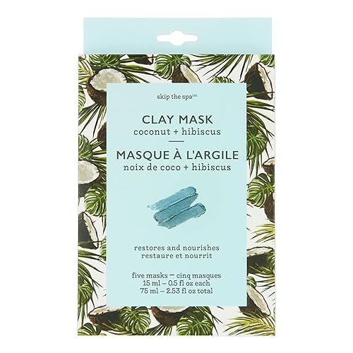 Miniatura 2 de Jean Pierre Cosmetics Beauty Coconut + Hibiscus - Juego de máscaras para el cuidado de la piel, juego de máscaras faciales, regalo de spa, kit de