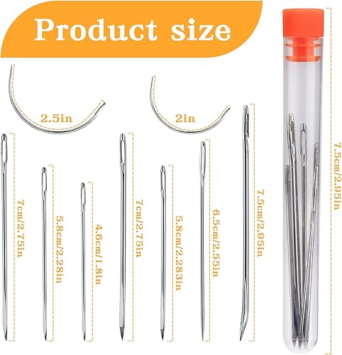 Miniatura 2 de DIUDUS Hilo encerado de 218 yardas, hilo encerado de cuero con agujas de cuero resistente, hilo de cuero profesional para coser a mano, reparación