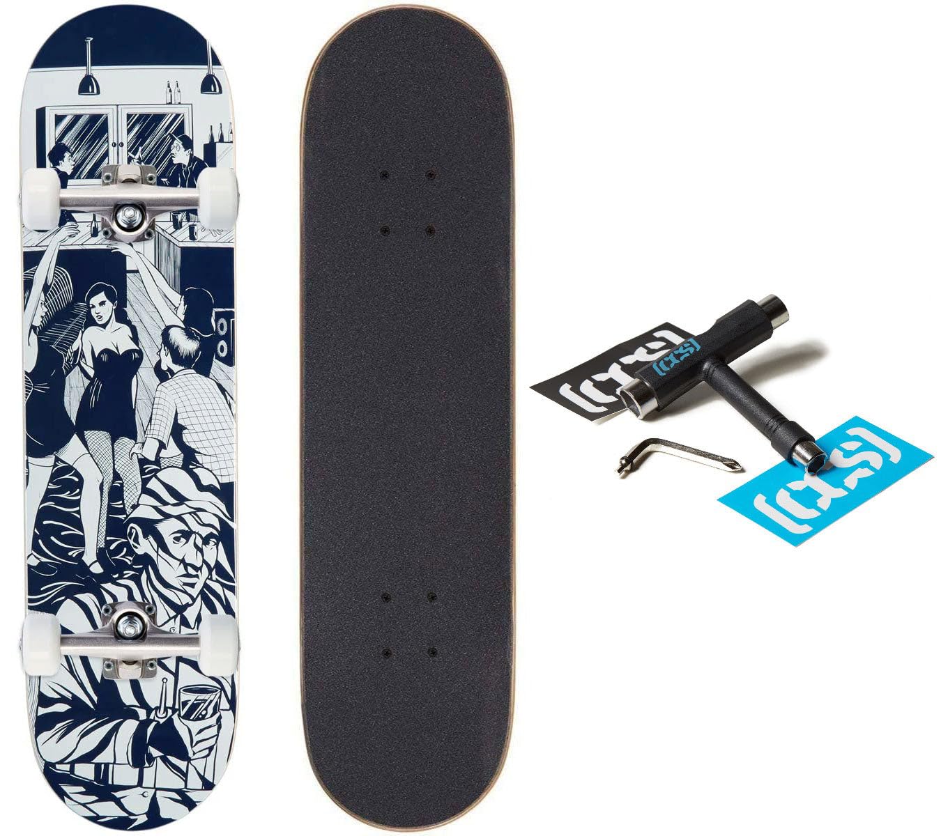 [CCS] Social Camouflage Party Skateboard Complete - Blue - 8.25