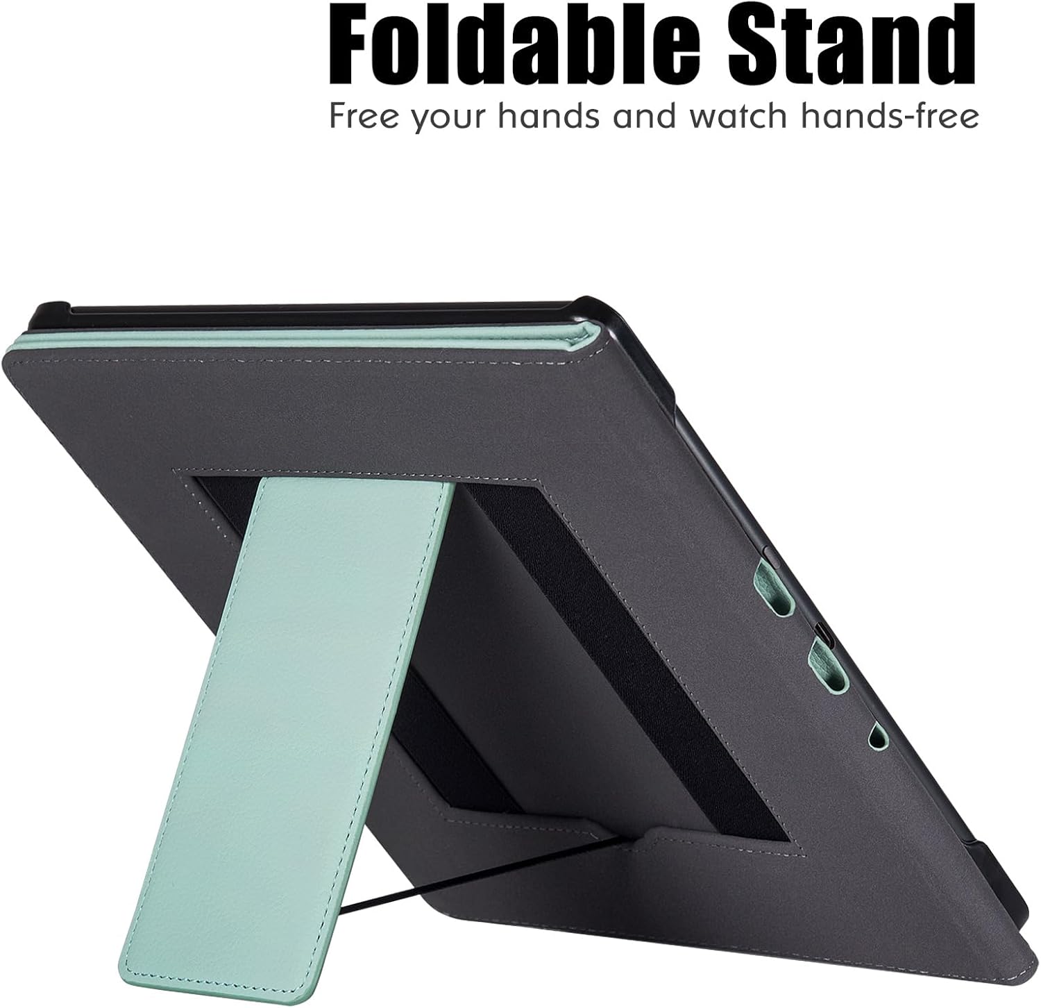 BOZHUORUI Case for Kindle Scribe | Built-in Pen Holder/Foldable Stand & Hand Strap | with Sleep/Wake | Book Folio Style | Vegan PU Leather Sleepcover fit 10.2" Amazon Scribe 2022/2024 (Sage Green)