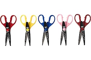 Armada Art Craft Scissors Decorative Edge - 5-Pack Assorted Designs - Scrapbooking and Crafts