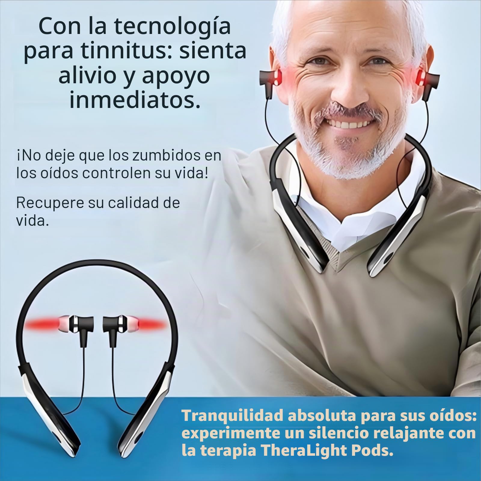 Stillesse Theralight Pods Terapia + Respirelief - Dispositivo de terapia nasal (2 en 1), color rojo, tinnitus infrarrojos tapones para los oídos, tinnitus en aerosol, luz roja, tinniplug auriculares