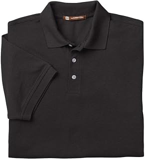 Harriton 5.6 oz. Easy Blend Polo (M265) Black, M