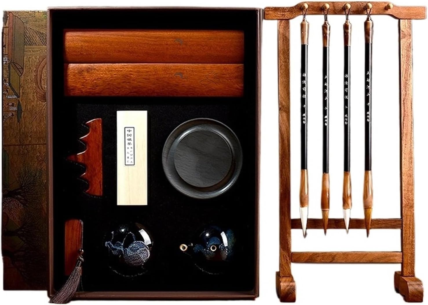 書道 硯 紅渓石硯6① 羊堂作 水墨画 墨 アート