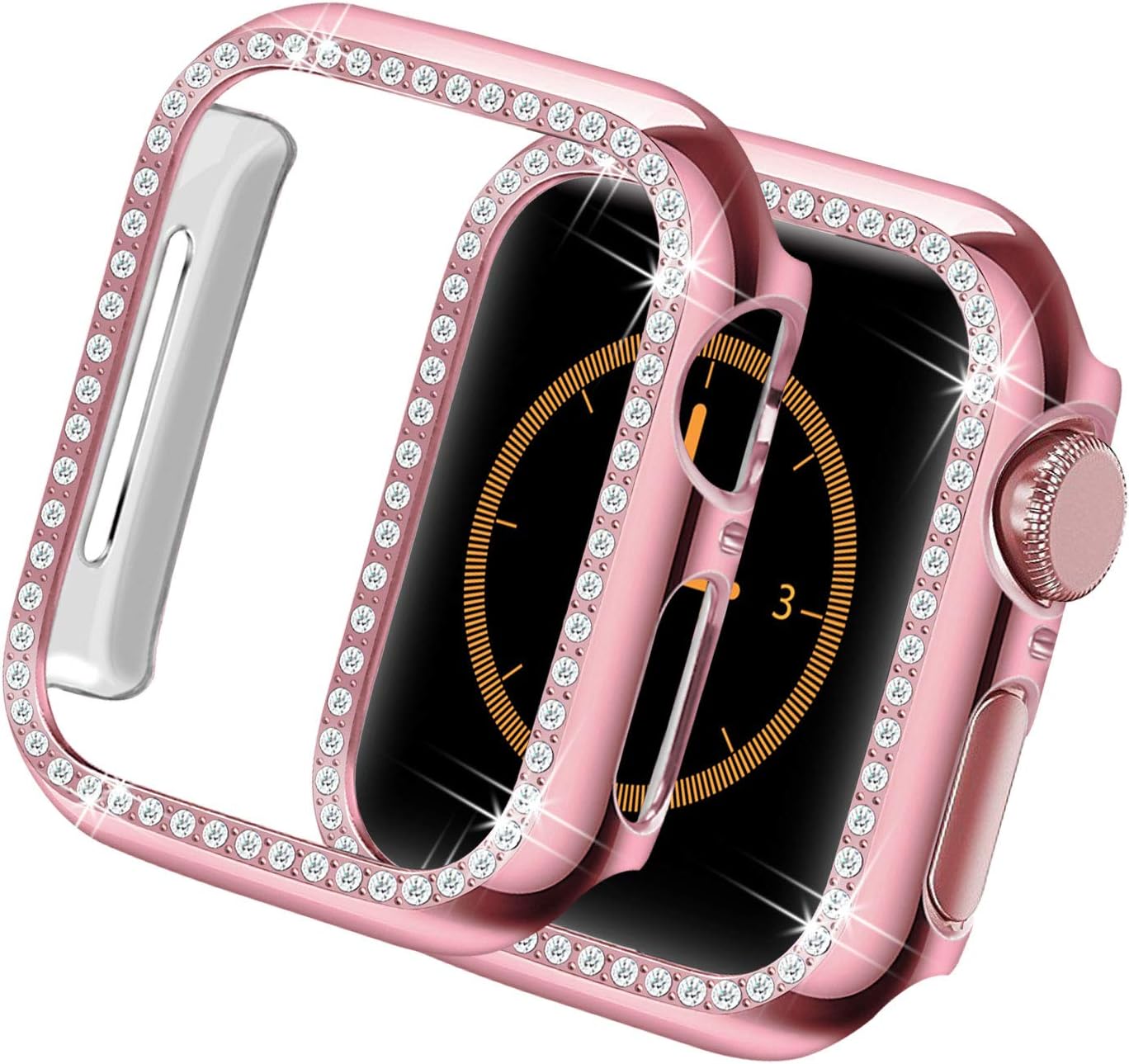 Yolovie Compatible for Apple Watch Case 42mm iWatch Cover with Bling Crystal Diamonds Shiny Rhinestone Bumper