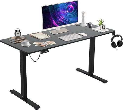Escritorio de pie, escritorio ajustable de 48 pulgadas para oficina en casa, escritorio de pie con elevación eléctrica, escritorio de pie de altura