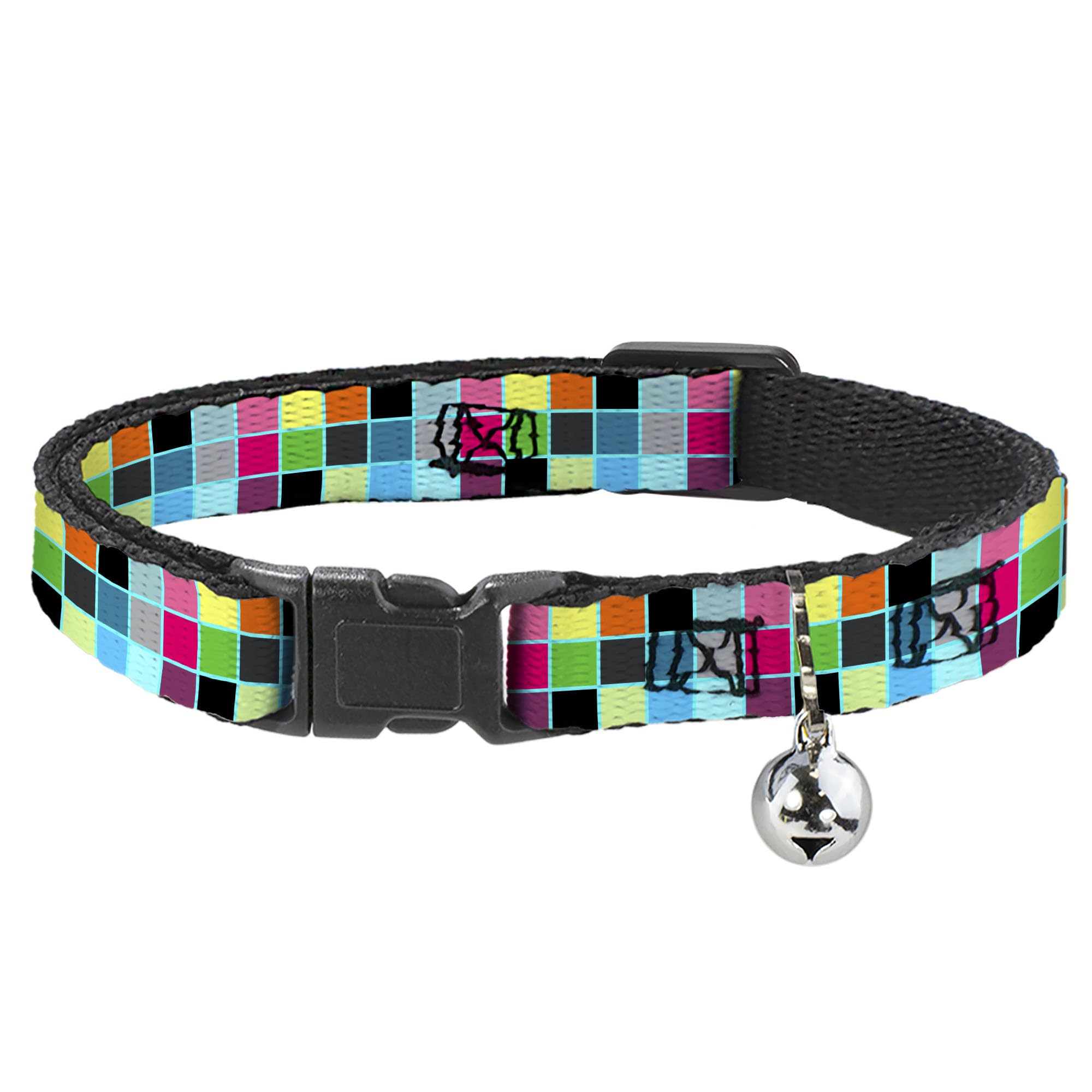 Collar para gato Buckle-Down a cuadros para el descanso en casa seguro