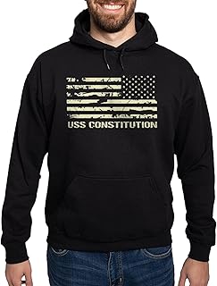 CafePress USS Constitution Hoodie (Dark) Men's Dark Rgular Fit Hoodie