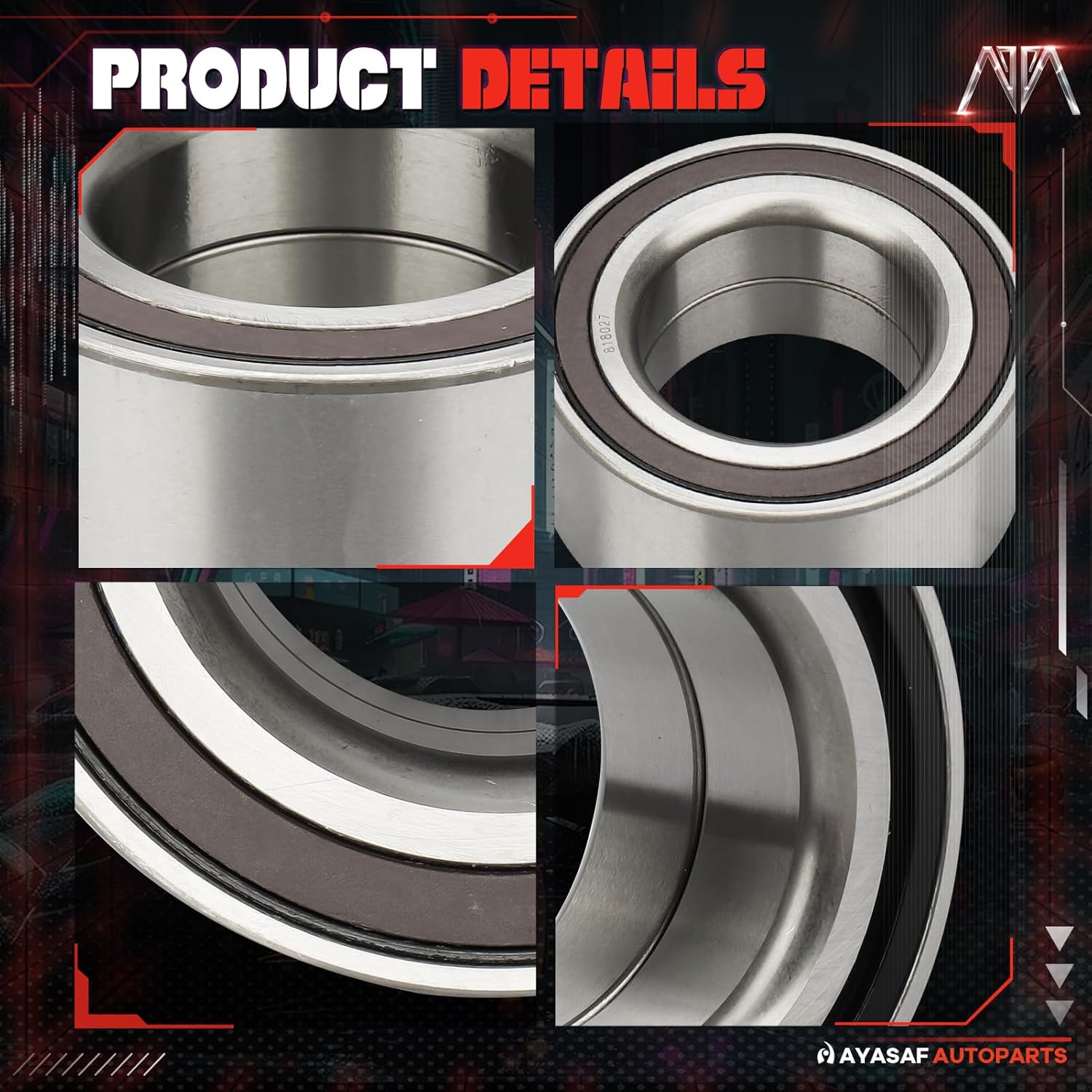 MAYASAF 510095 Front Wheel Bearing for Honda 2008-2012 Accord/10-11 Accord Crosstour/12-15 Crosstour, for Acura 2010-2014 TL/09-14 TSX