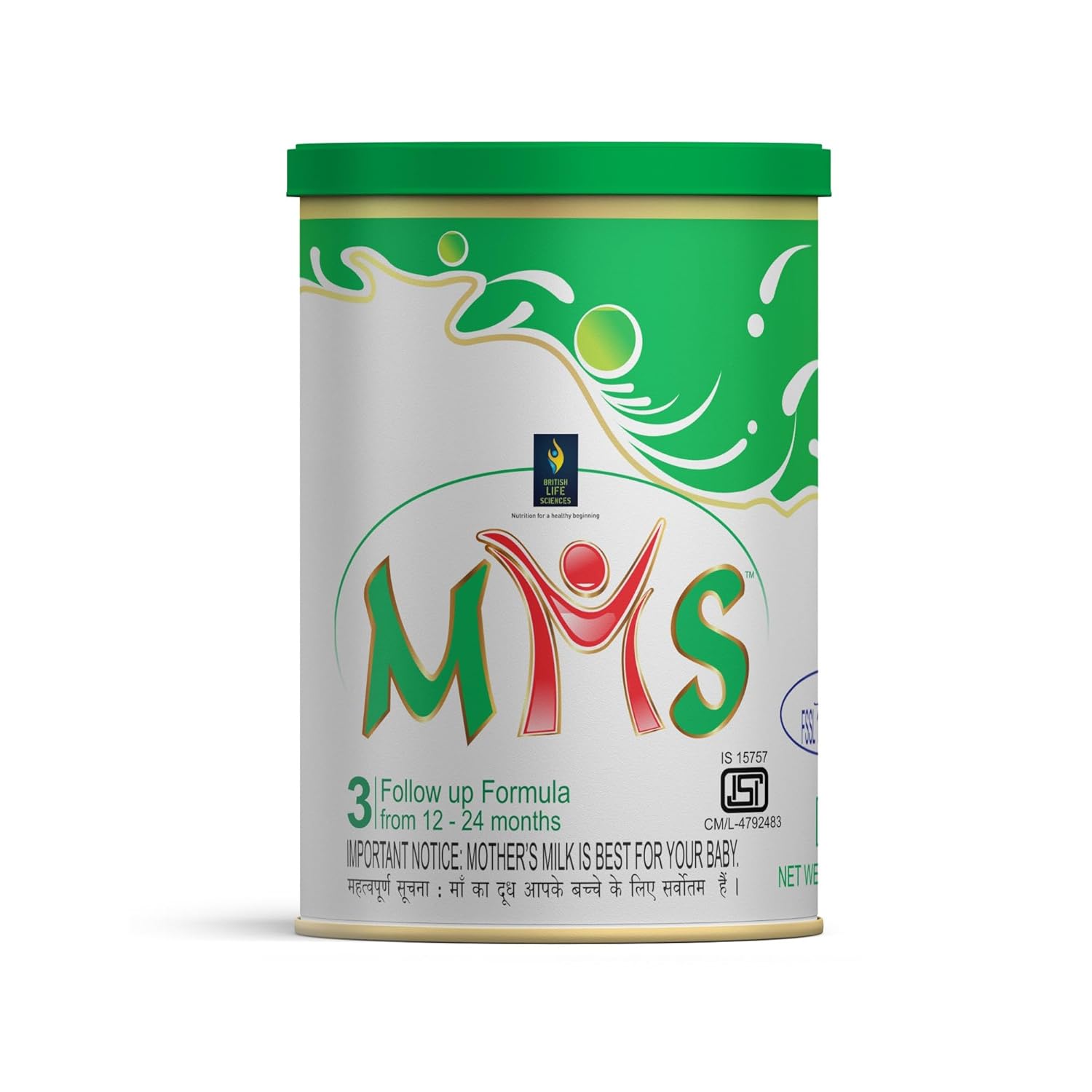 British Life Sciences MMS Stage 3 Infant Milk Powder|Follow-up Formula for 12 Months & above|Easy on Stomach|26 Essential vitamins & minerals|Wholesome Baby Food|No added sugar|400g British Life Sciences MMS Stage 3 Infant Milk Powder|Follow-up Formula for 12 Months & above|Easy on Stomach|26 Essential vitamins & minerals|Wholesome Baby Food|No added sugar|400g