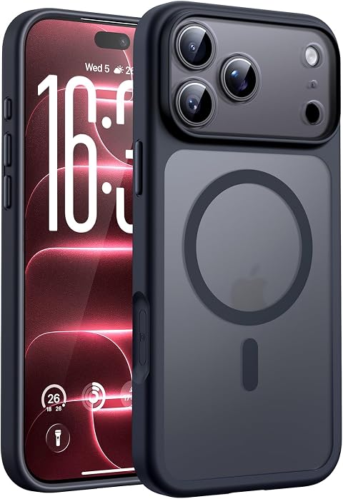 TOCOL für iPhone 18 Pro Hülle, Kompatibel mit MagSafe, Schwarz