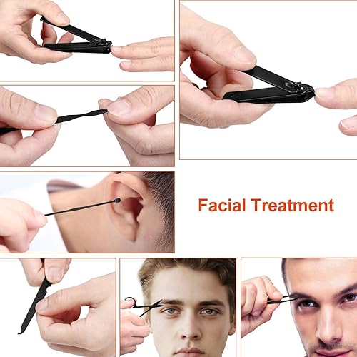 Miniatura 3 de Juego de manicura y pedicura para mujer, juego de cortaúñas 32 en 1, herramientas profesionales de cuidado de uñas, incluye cuidado facial, uñas y