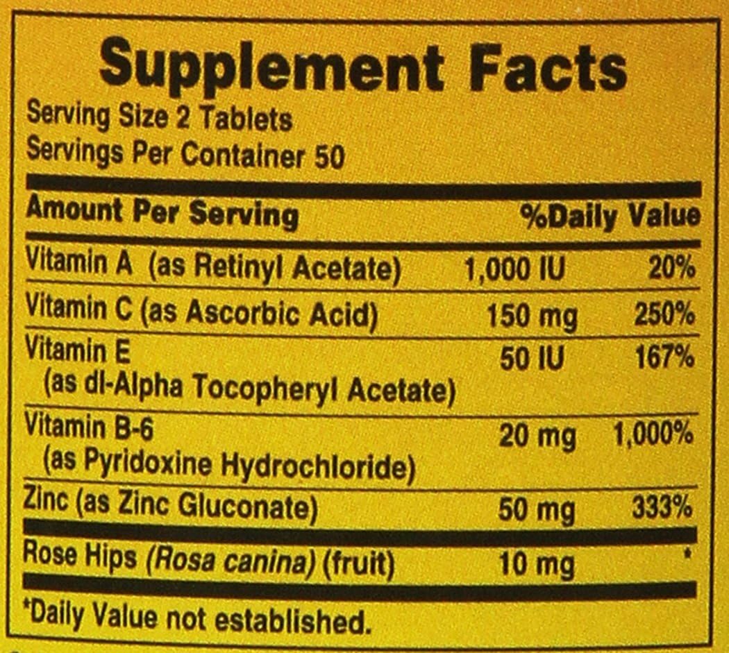 Zinc for Acne - 100 tabs,(Good'n Natural)