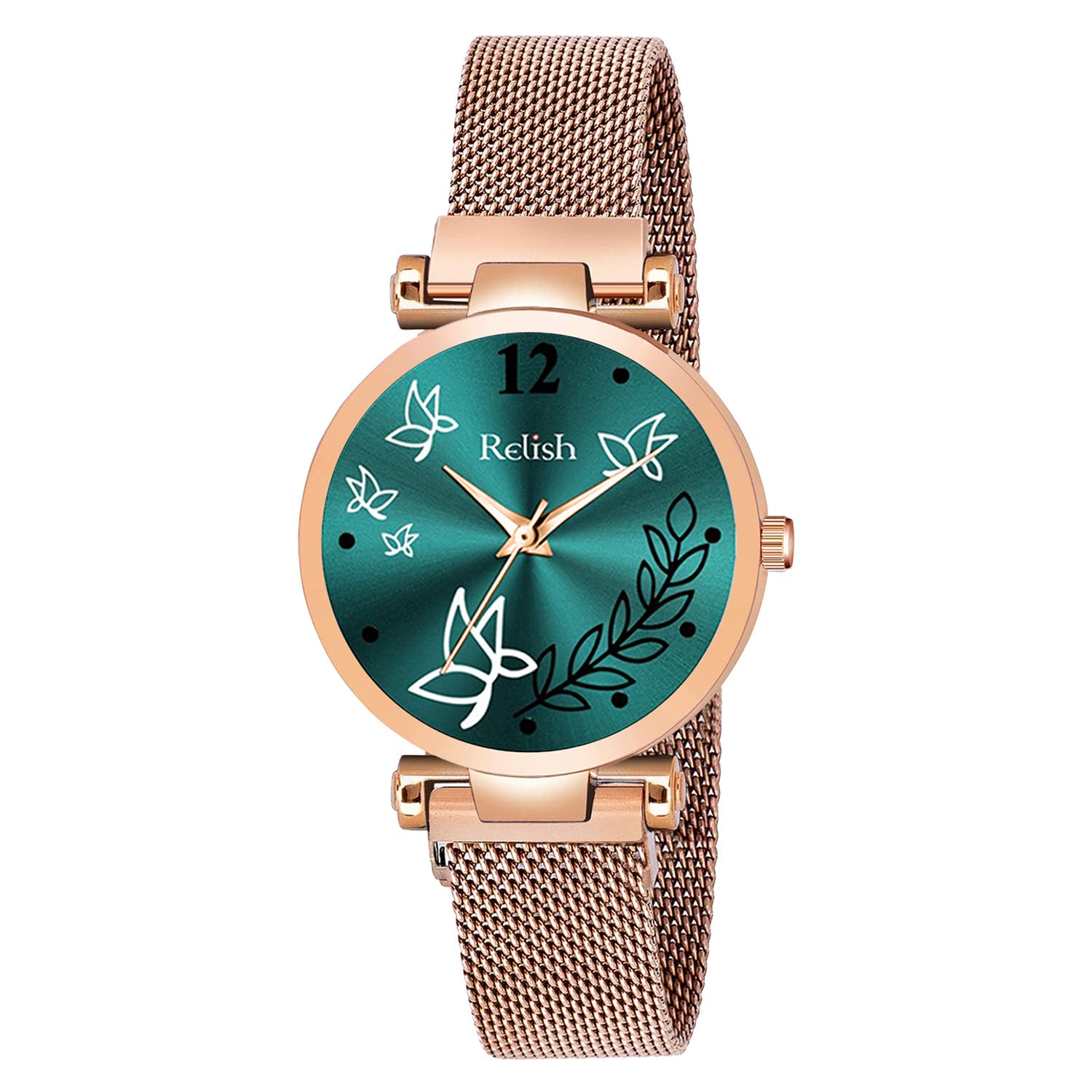 Relish Premium Rose Gold, Magnetic Mesh Strap Analog Watch for Girls & Women (Best Gift for Girls) (Rose Gold) (B0B3MJ2VL1) Amazon Price History, Amazon Price Tracker