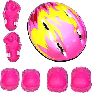 Kinder-Sicherheitshelm, Schutzausrüstungs-Set, 7-teiliges Set, Kinder-Fahrradhelm mit Knie- und Ellenbogenschützern, Skateboard-Sicherheitsausrüstung, Kinder-Sporthelm