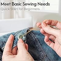 Vista 4 de Coquimbo - Kit de costura para adultos, niños, principiantes, viajeros, suministros de costura portátiles, contiene cinta métrica suave, tijeras
