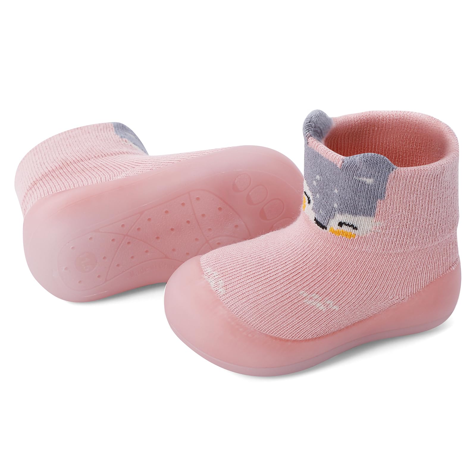 MASOCIO Baby Boys Girls Sock Shoes Toddler First Walking Shoes Soft Rubber Sole Non Slip Sock Shoes — view 4