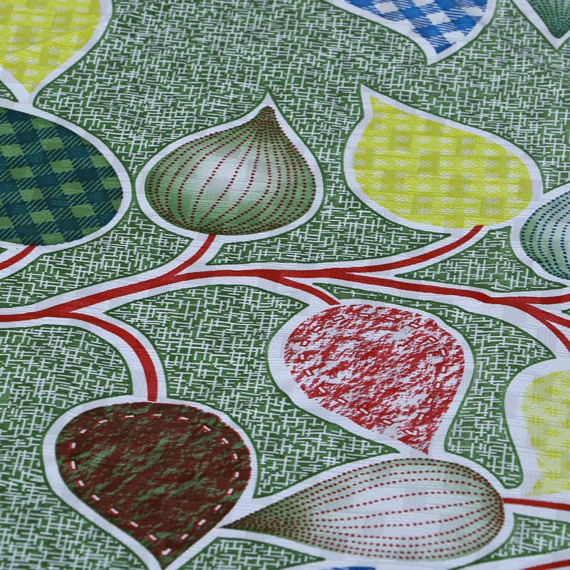 Image of Dakshya Industries Printed PVC Plastic Flowered 4 Seater Round Shape Table Cover (Size- 60 Inches Round)